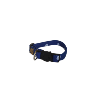 Collar gato azul rey con puntos