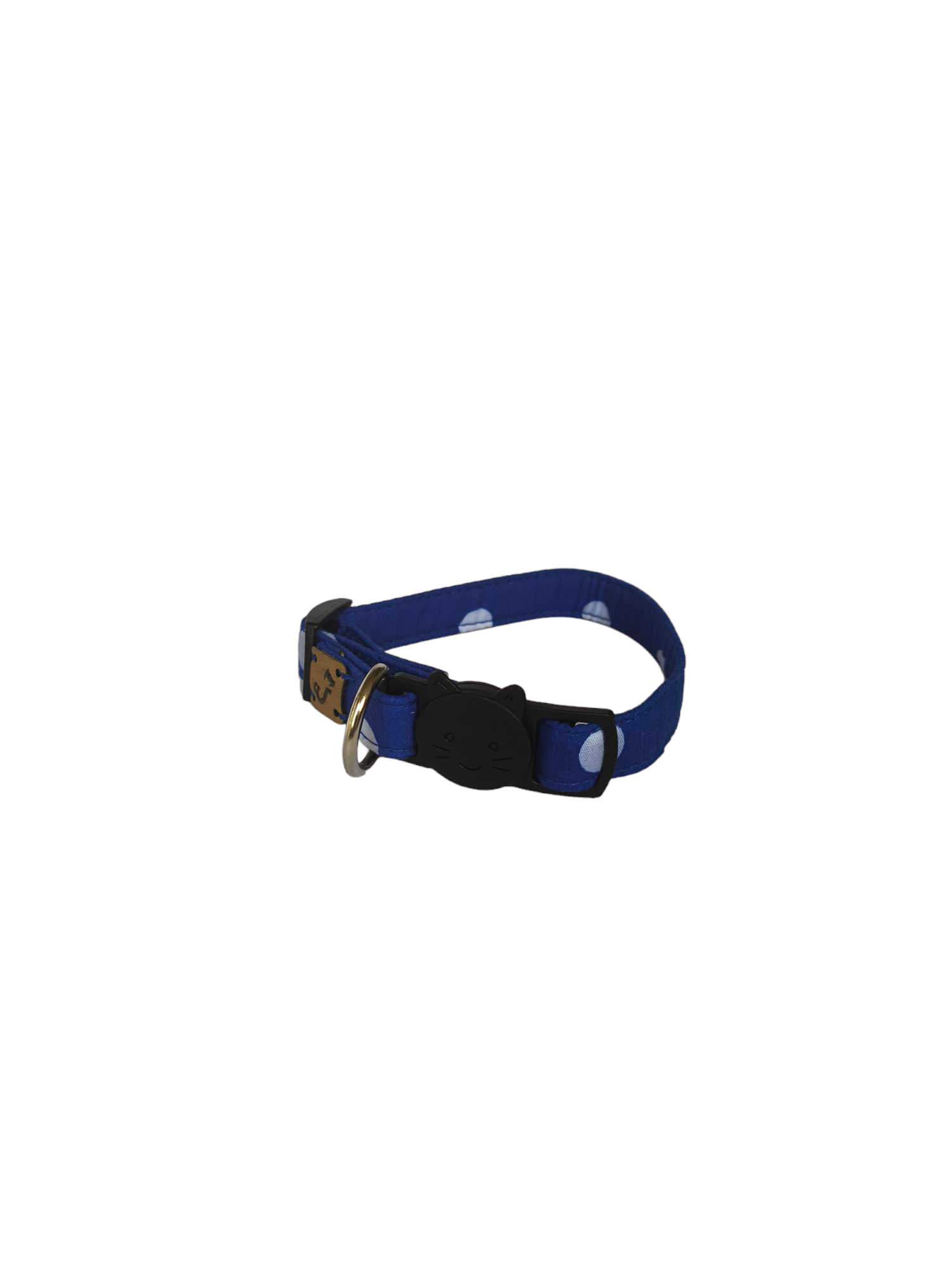 COLLAR GATO AZUL REY CON PUNTOS