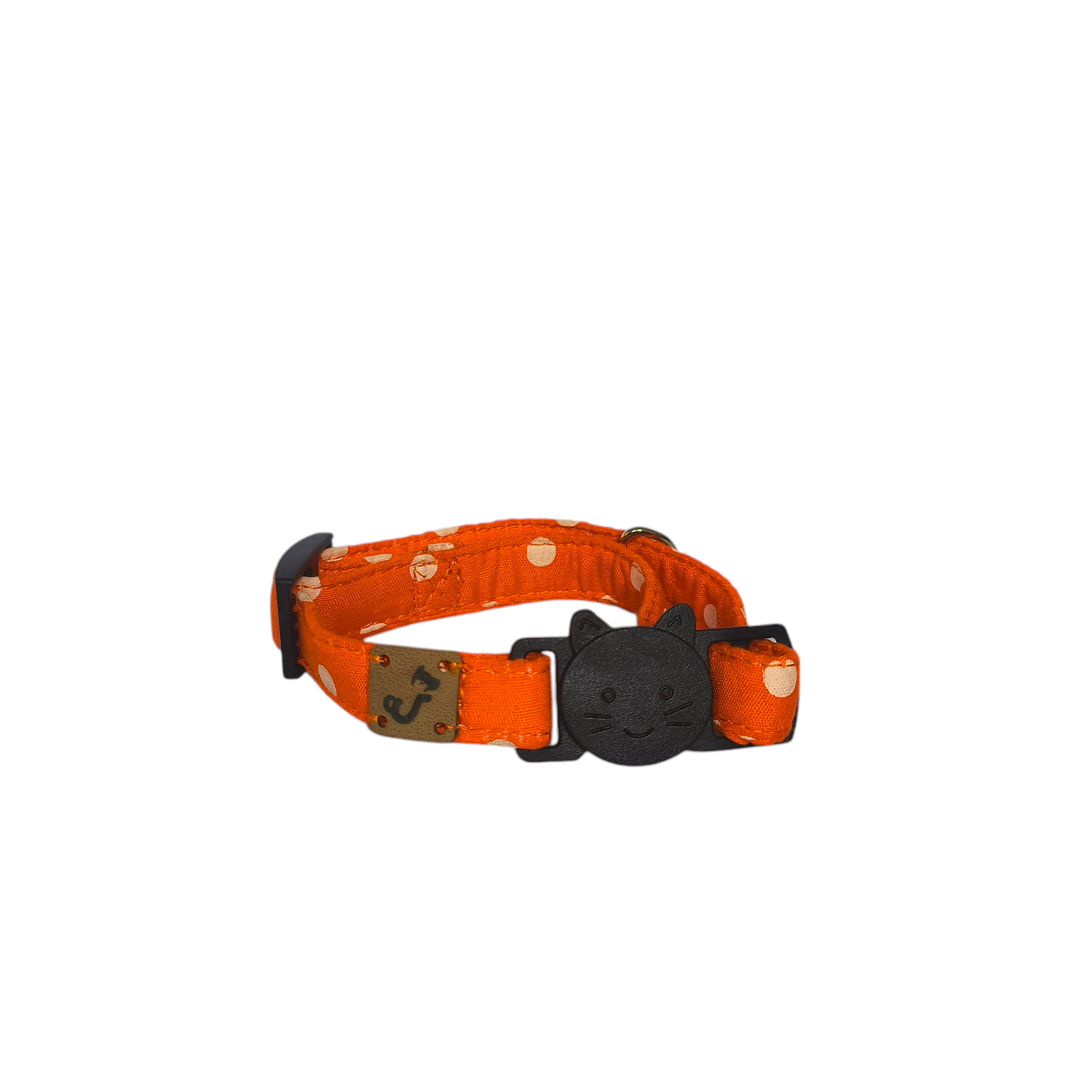 COLLAR GATO NARANJA CON PUNTOS