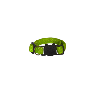 Collar gato verde con puntos