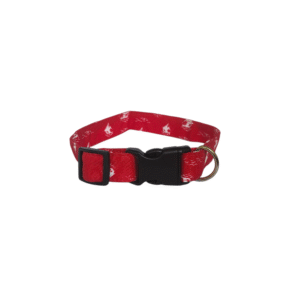 Collar de perro rojo con botes