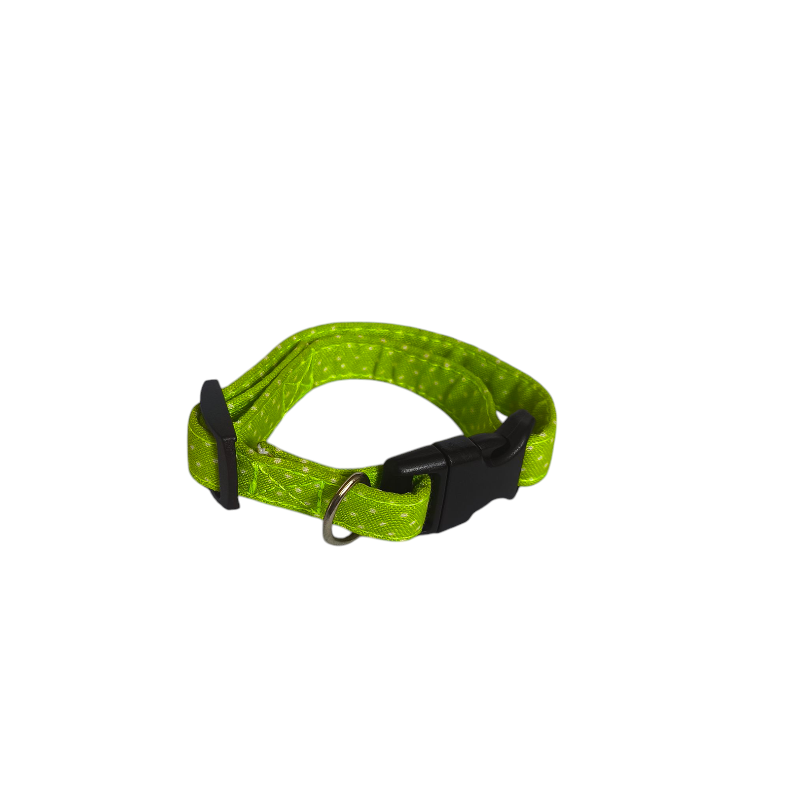 COLLAR PERRO VERDE FOSFO CON MINI PUNTOS