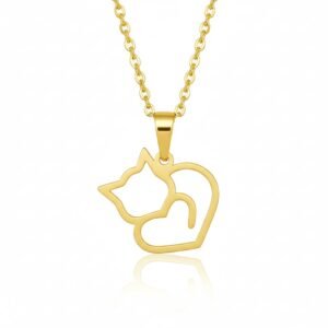 Collar gato cuerpo corazón