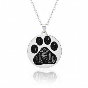 Collar perro huella paisaje