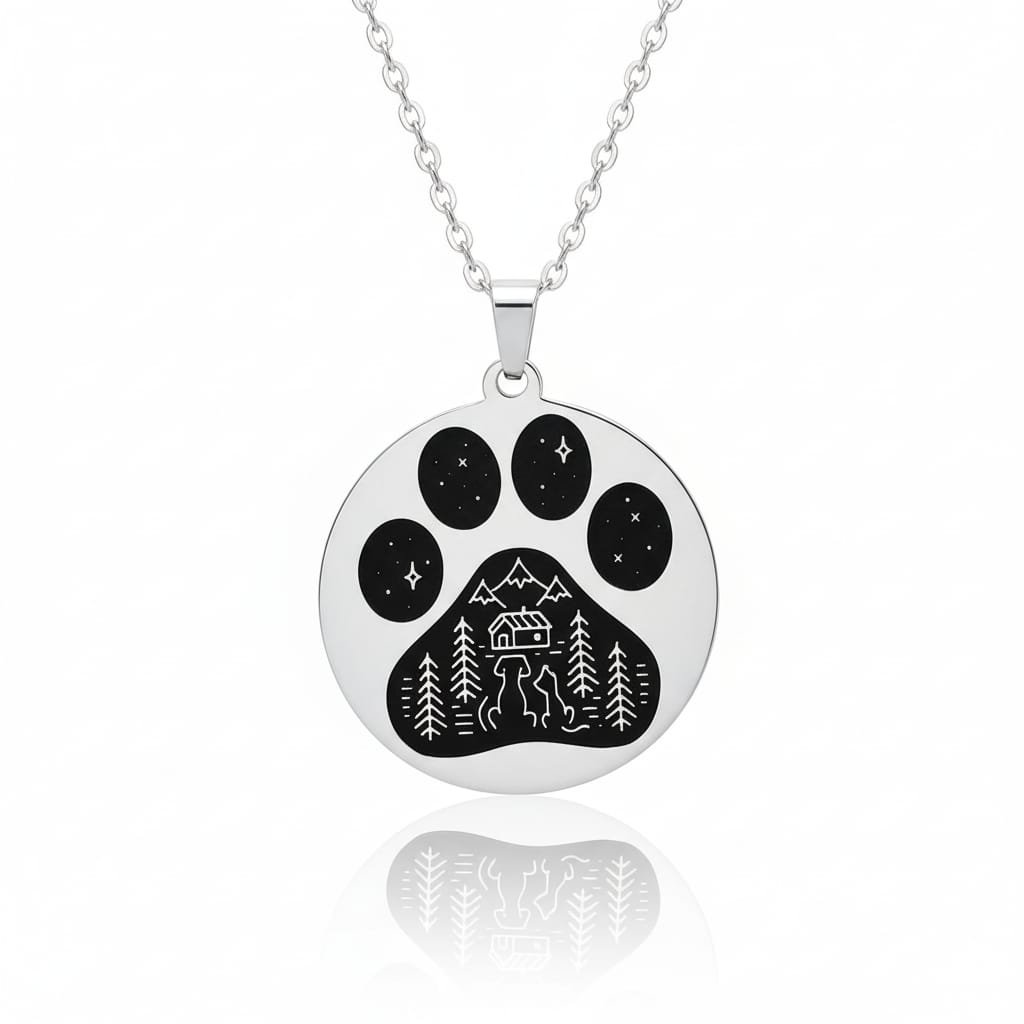 Collar perro huella paisaje